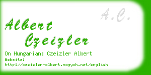 albert czeizler business card